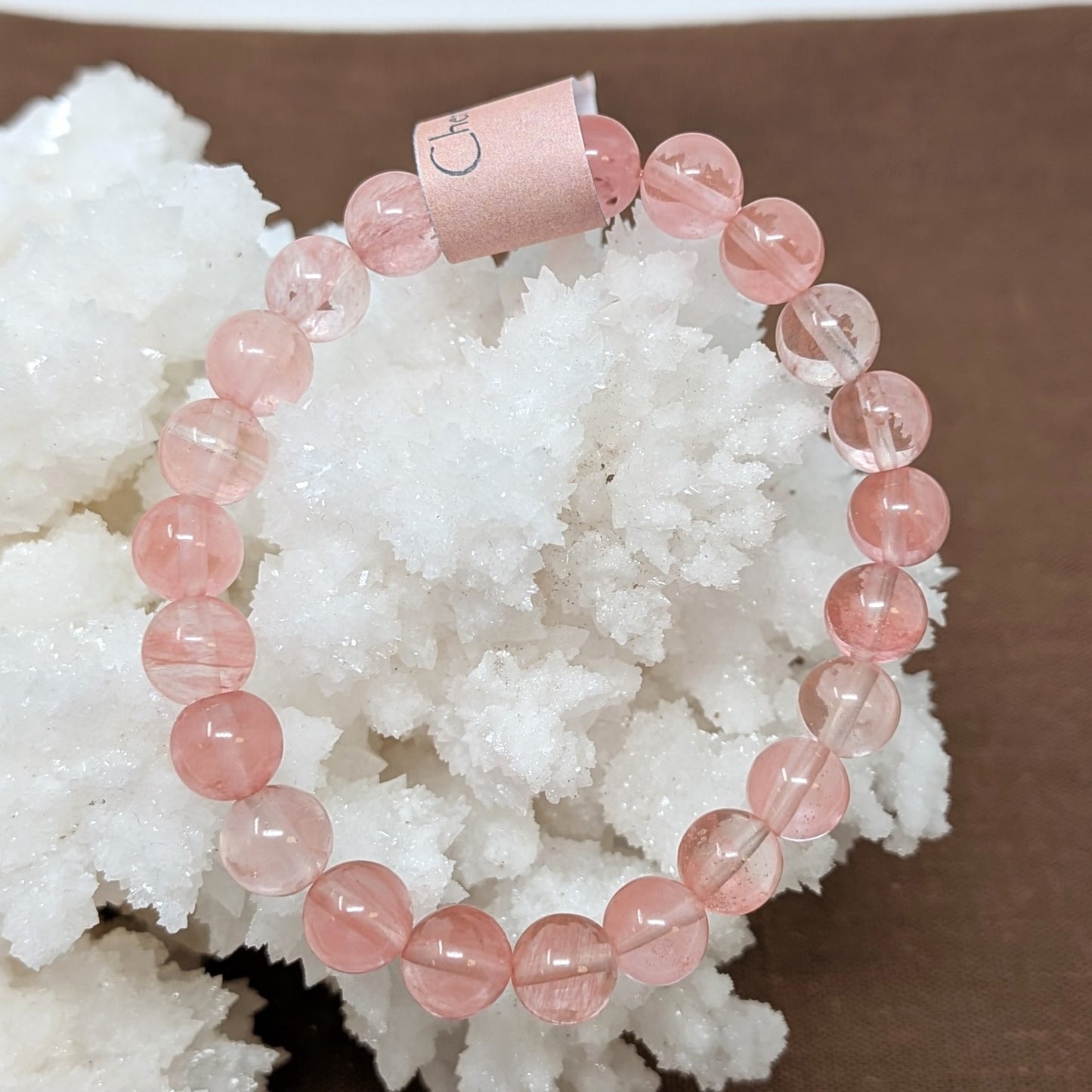 Cherry Quartz Beaded Bracelet
