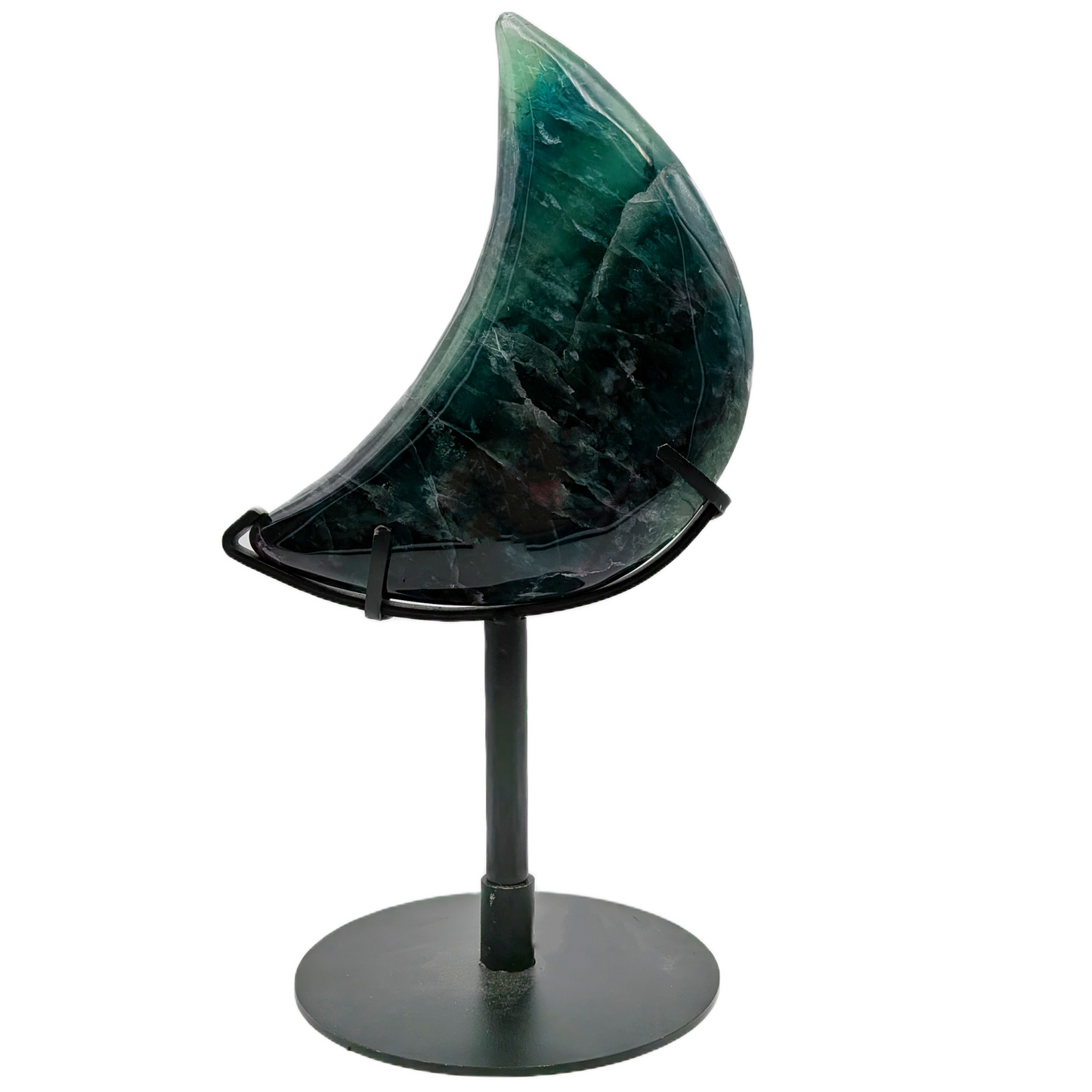 Fluorite Moon on Display Stand