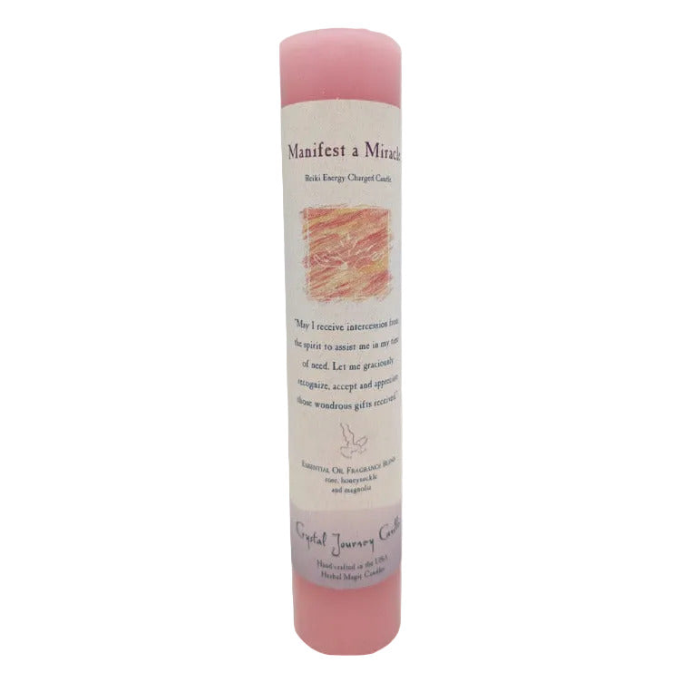 "Manifest a Miracle" Herbal Magic Pillar