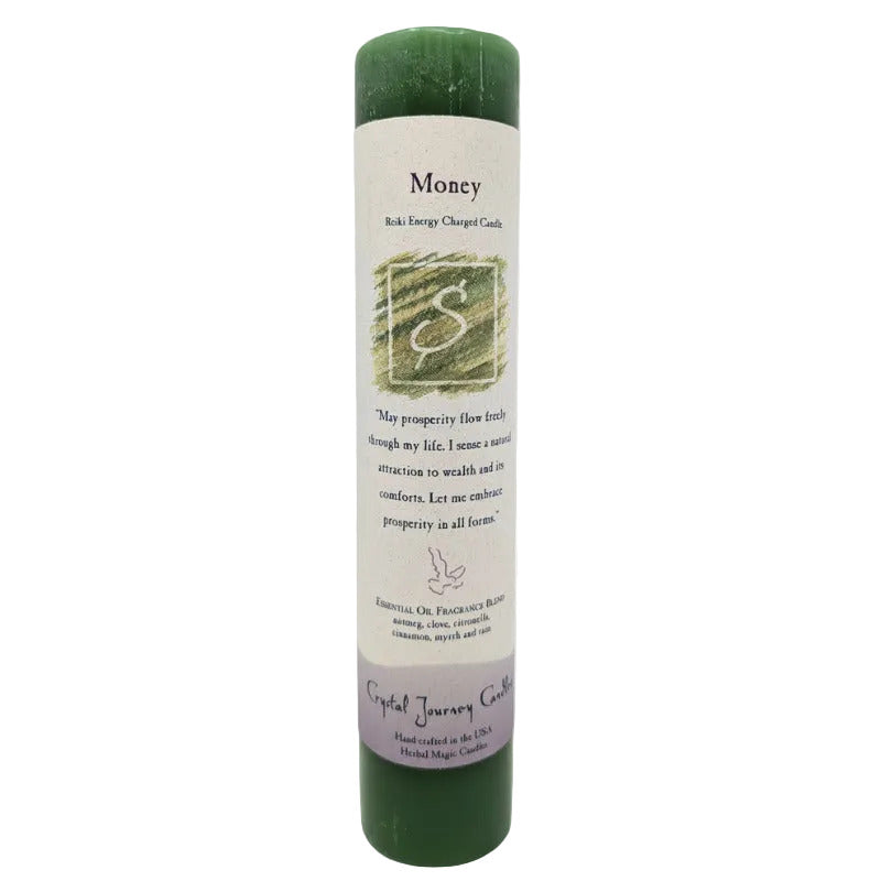 "Money" Herbal Magic Pillar