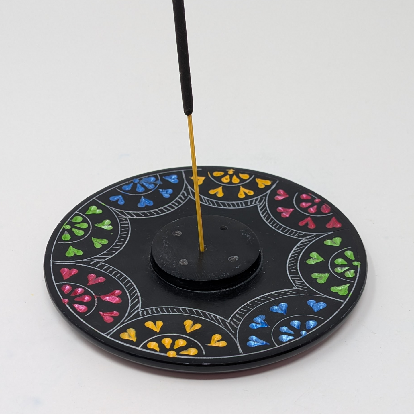 Carved Stone Painted Incense Burner