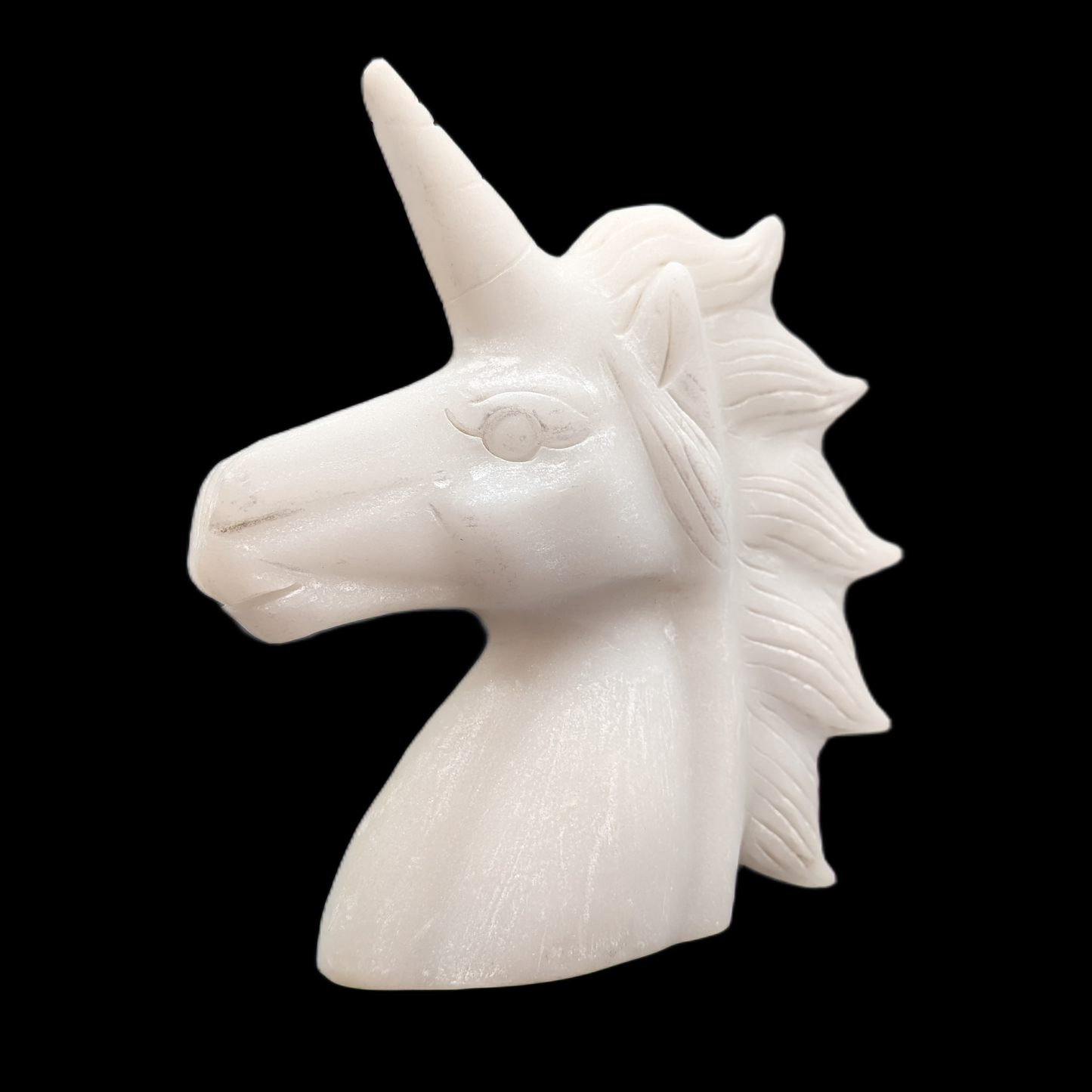 Alabaster Unicorn Bust