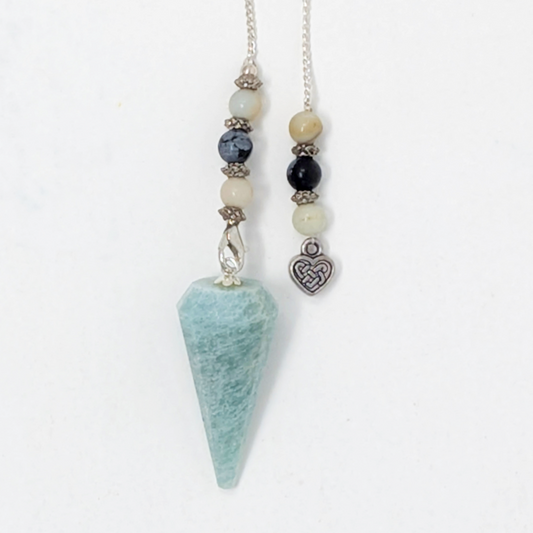 Amazonite Pendulum with Adornments