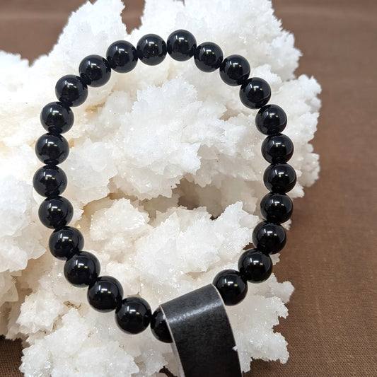 Black Obsidian Beaded Bracelet