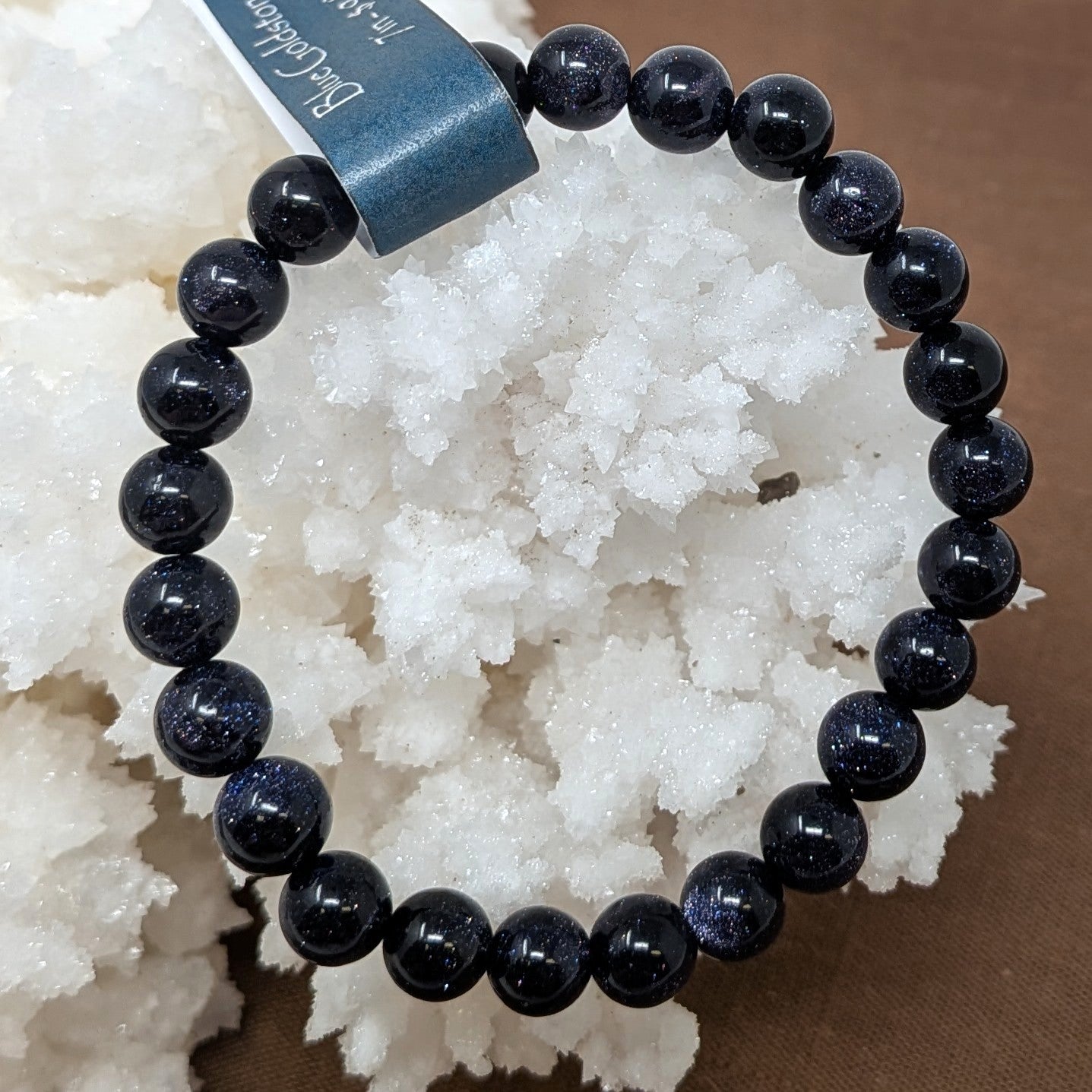 Blue Goldstone Beaded Bracelet