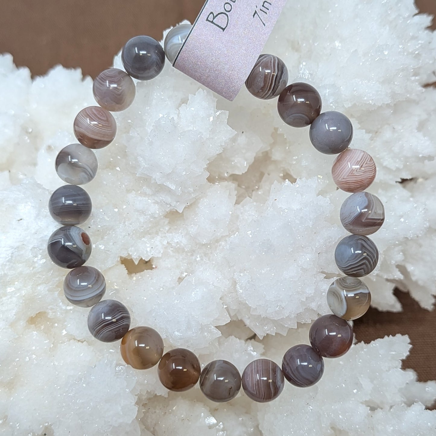 Botswana Agate Beaded Bracelet