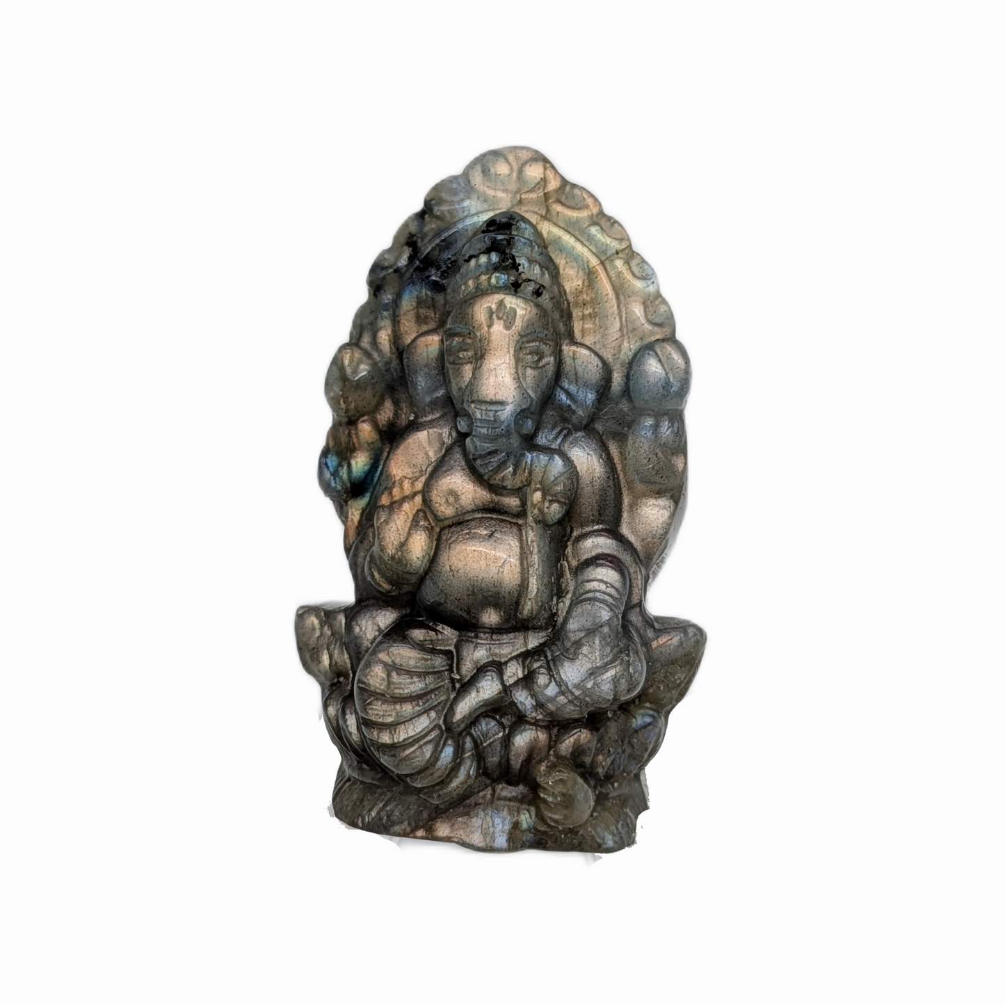 Labradorite Ganesha Carving