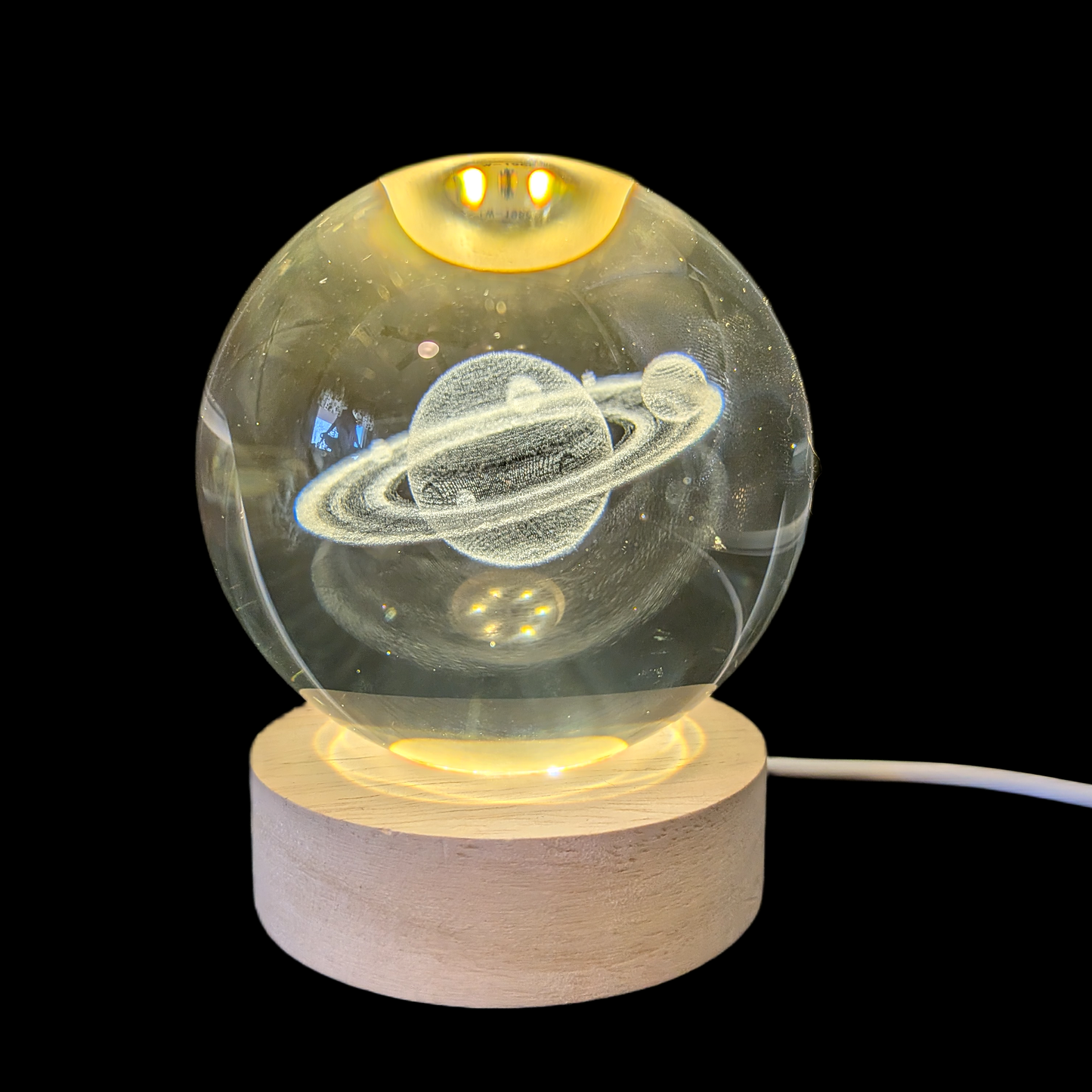 Saturn LED Gazing Ball Decor