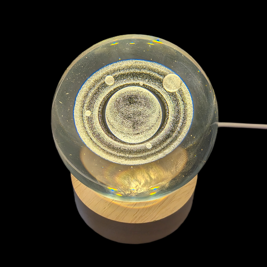Saturn LED Gazing Ball Decor