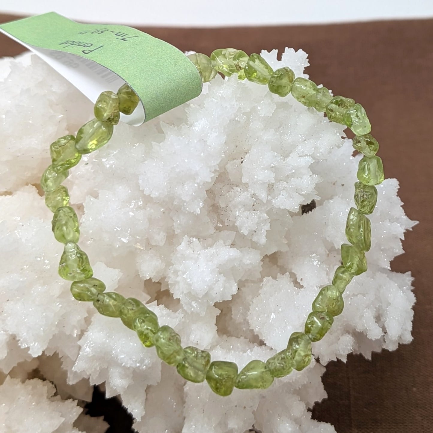 Peridot Nugget Beaded Bracelet