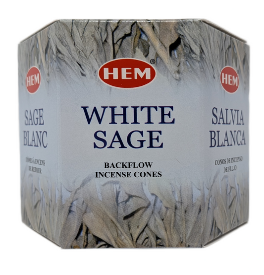 HEM White Sage Backflow Cones