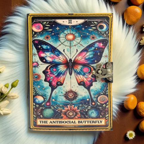 Antisocial Butterfly Printed Leather Journal