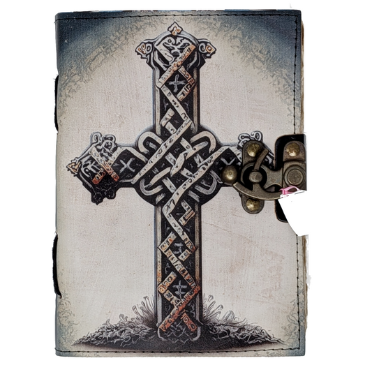 Sacred Cross Blank Leather Journal