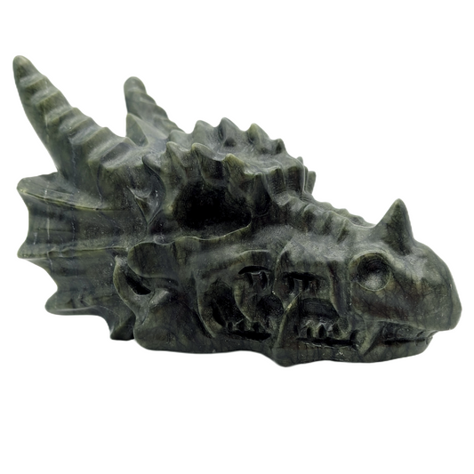 Xiyuan Jade (Serpentine) Dragon Head