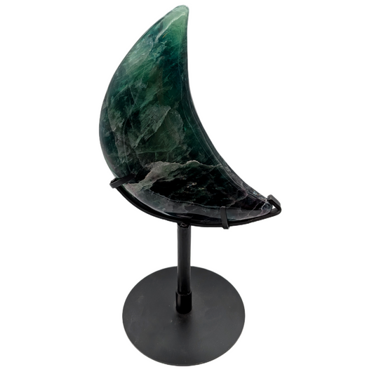 Fluorite Moon on Display Stand