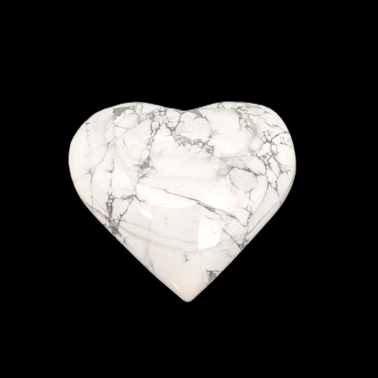 White Howlite Hearts