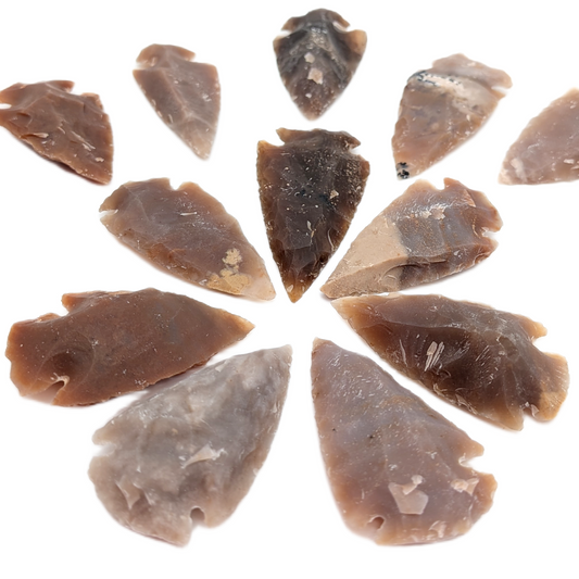 Assorted Jasper Carved Arrowheads