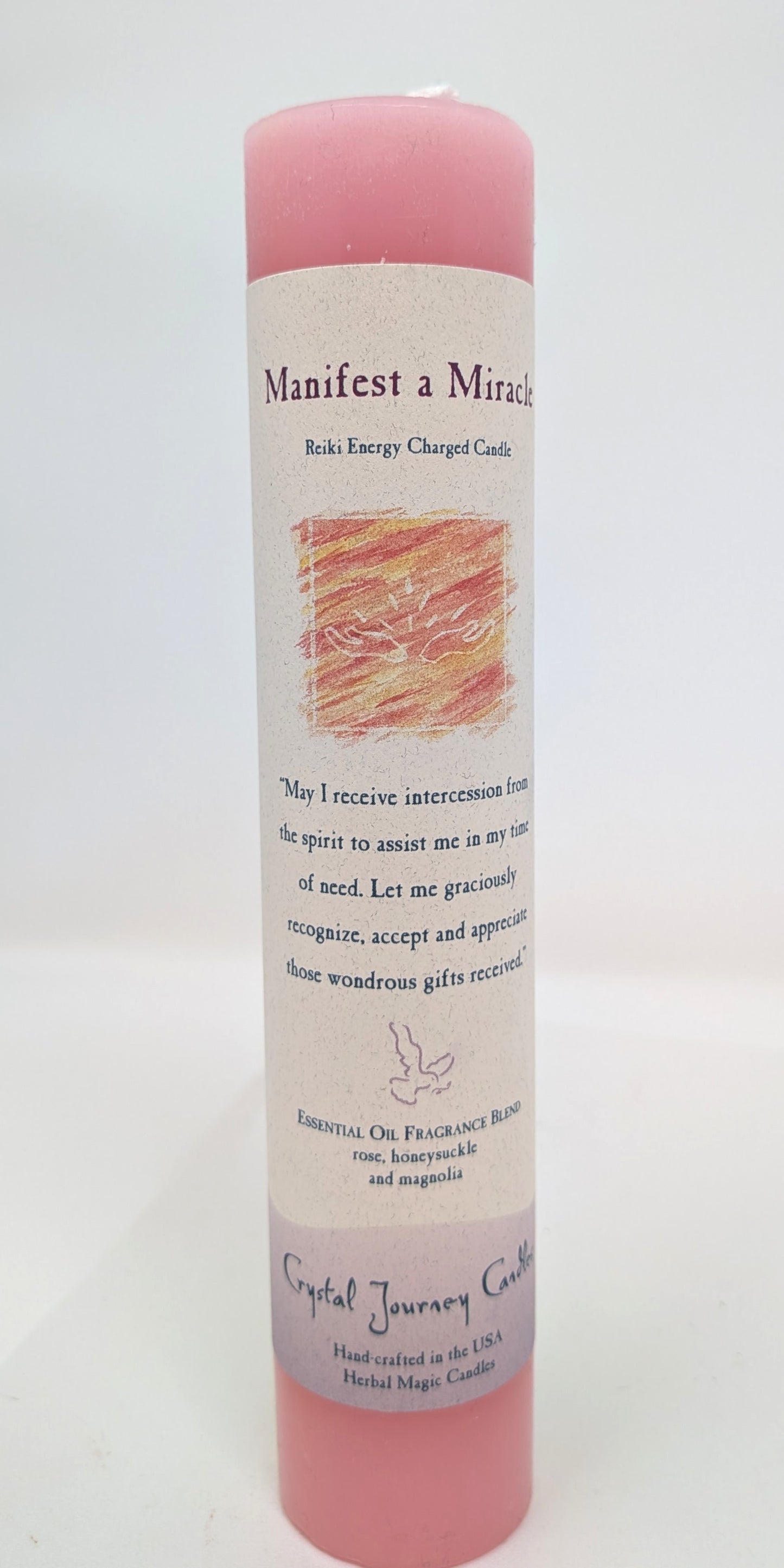 "Manifest a Miracle" Herbal Magic Pillar