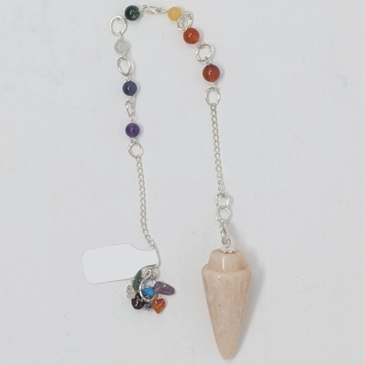 Moonstone Pendulum with Chakra Beads