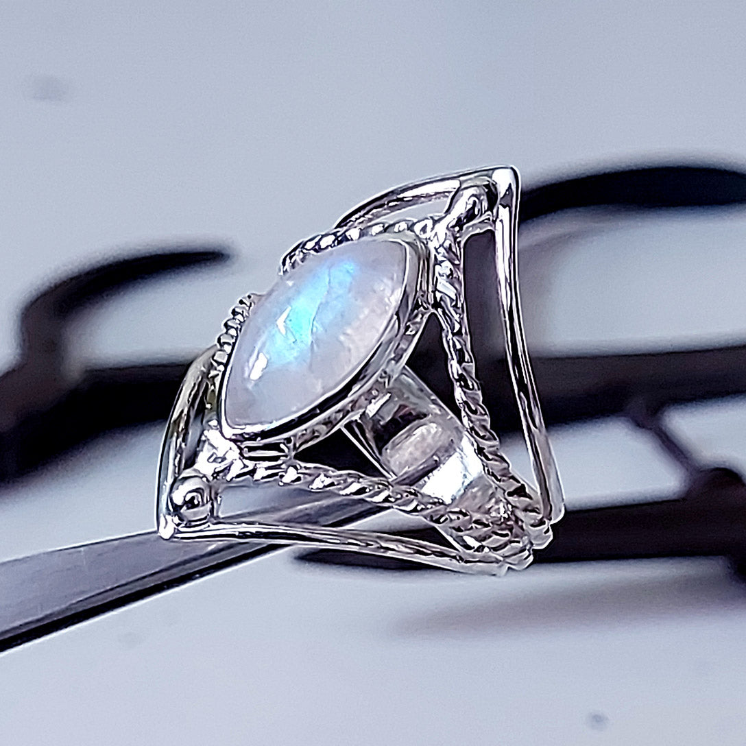 Moonstone Gem Gallery Ring