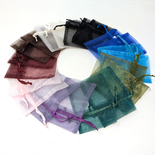 Organza Drawstring Pouchs 3in x 4in