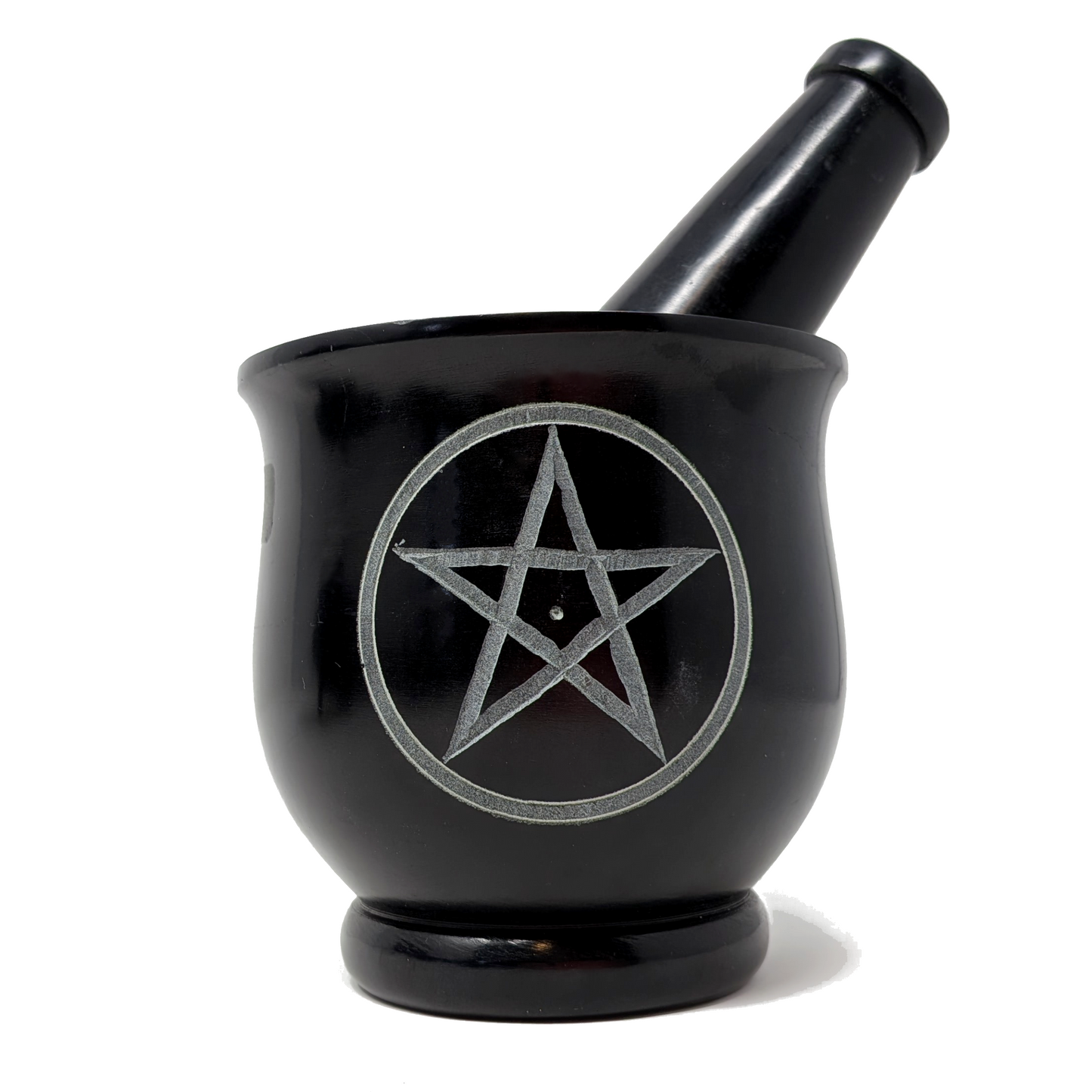 Celtic Black Soapstone Mortar & Pestle