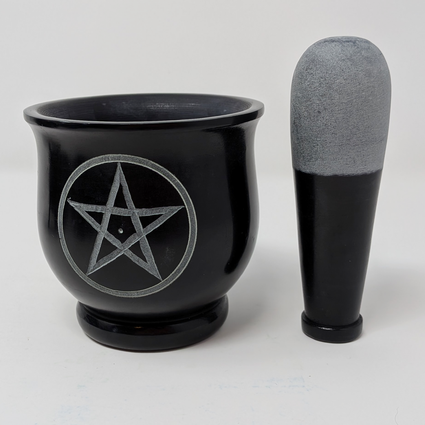 Celtic Black Soapstone Mortar & Pestle