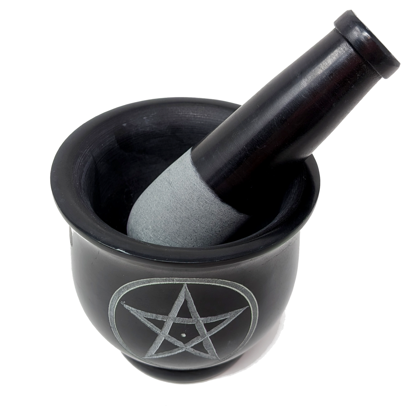 Celtic Black Soapstone Mortar & Pestle