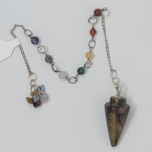 Tiger's Eye Pendulum with Chakra Beads