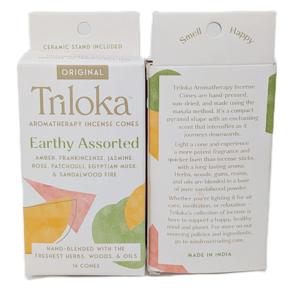 Triloka "Earthy" Cone Incense Assortment