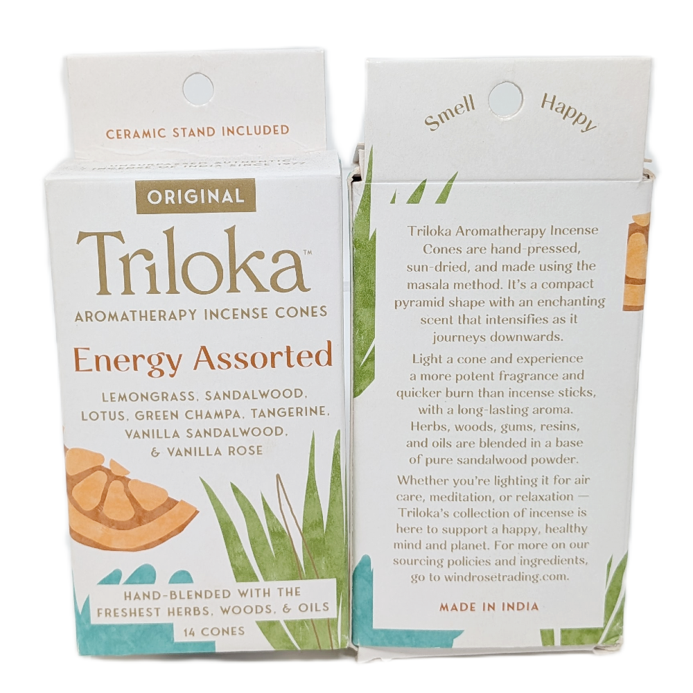 Triloka "Energy" Cone Incense Assortment