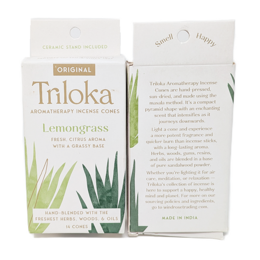 Triloka Lemongrass Cone Incense