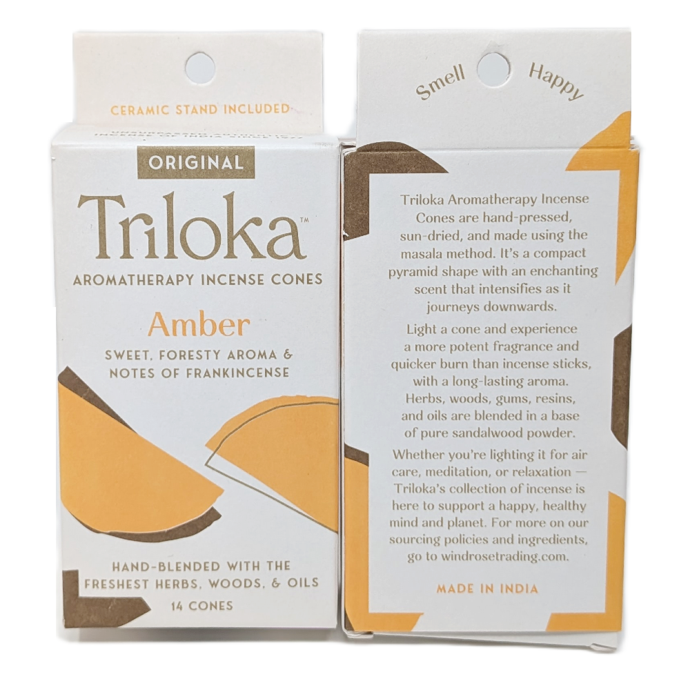 Triloka Amber Cone Incense