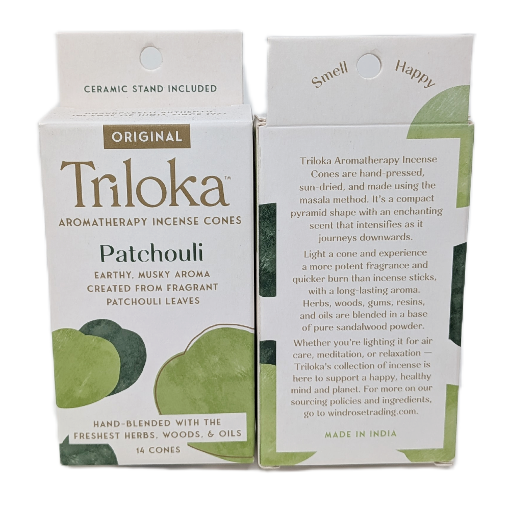 Triloka Patchouli Cone Incense