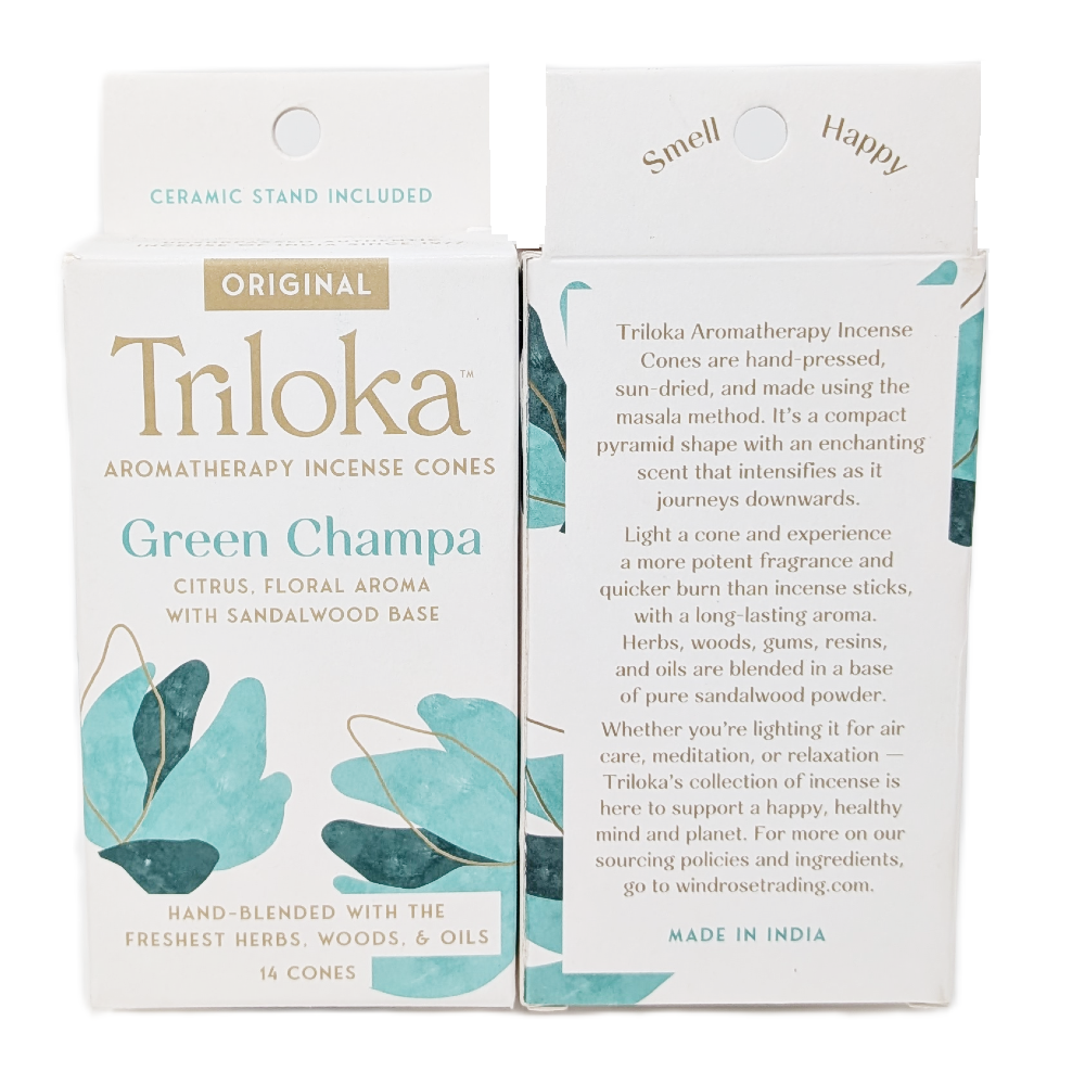 Triloka Green Champa Cone Incense