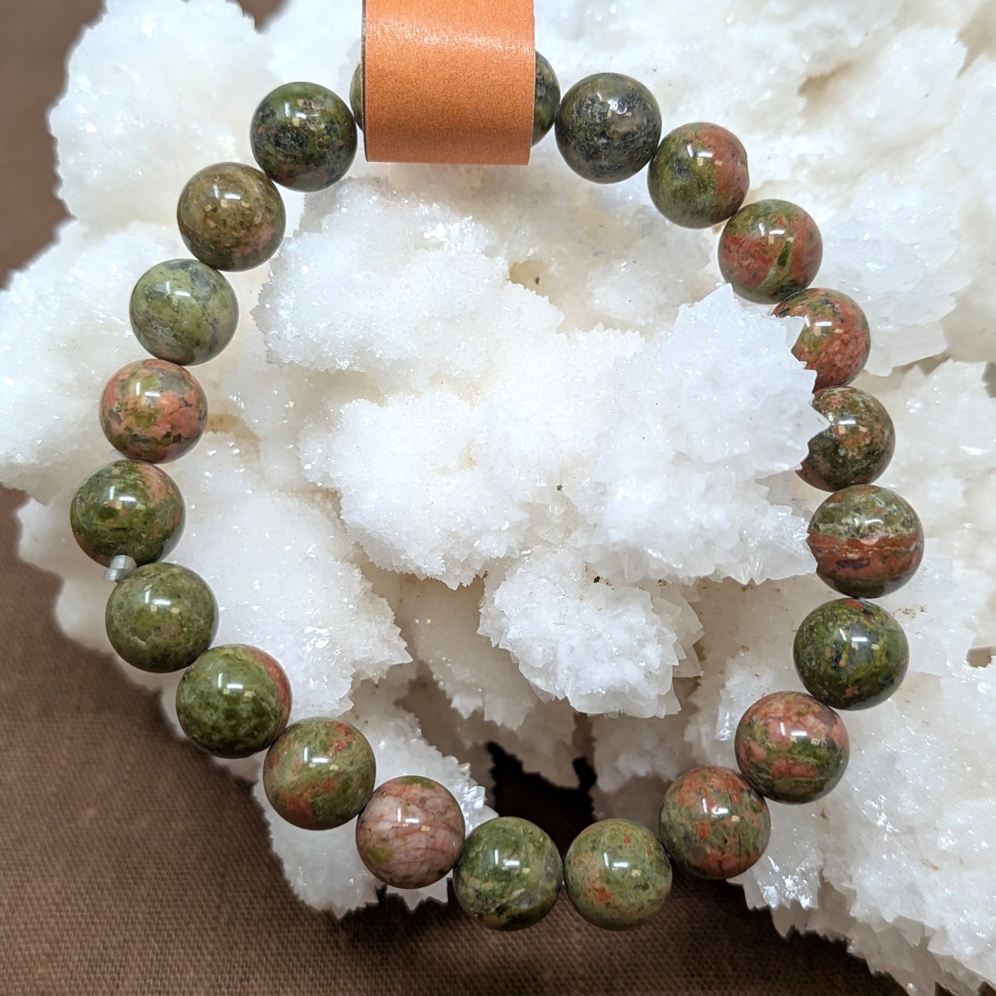 Unakite Beaded Bracelet