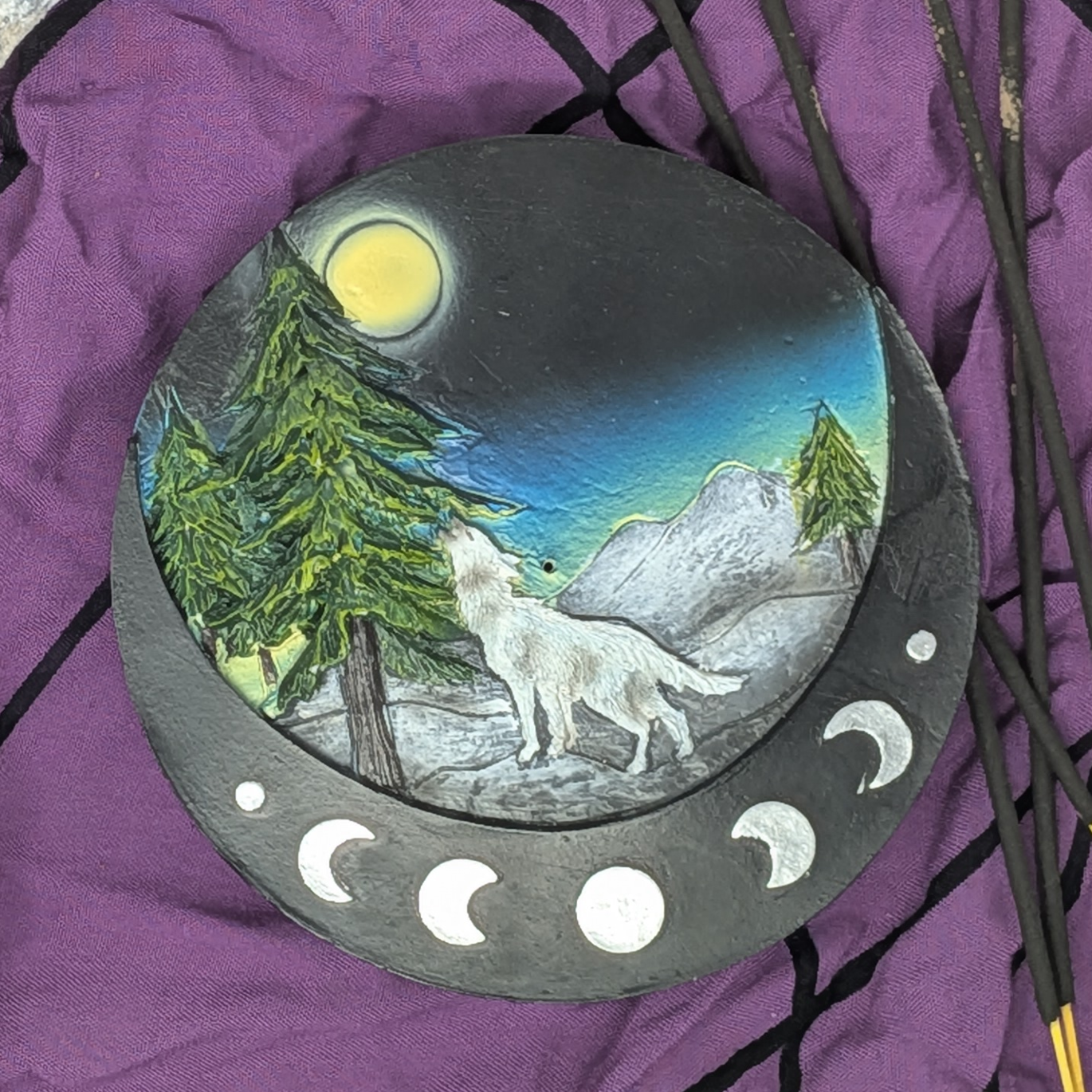 Forest Moon Wolf Stick Burner