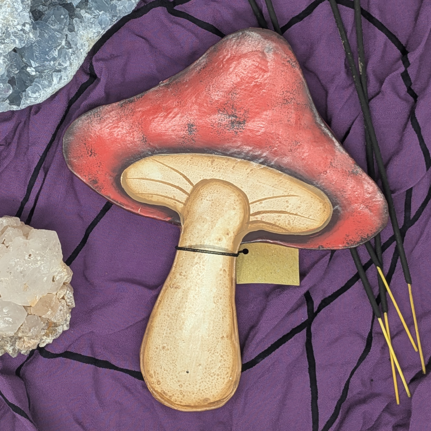 Wooden Mushroom Incense Stick Burner